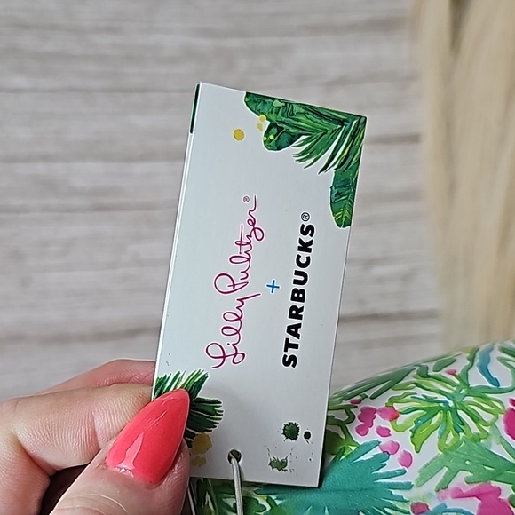 NWT LILLY PULITZER STARBUCKS S'WELL PALM BEACH JUNGLE WATER BOTTLE CANTEEN - Picture 10 of 13
